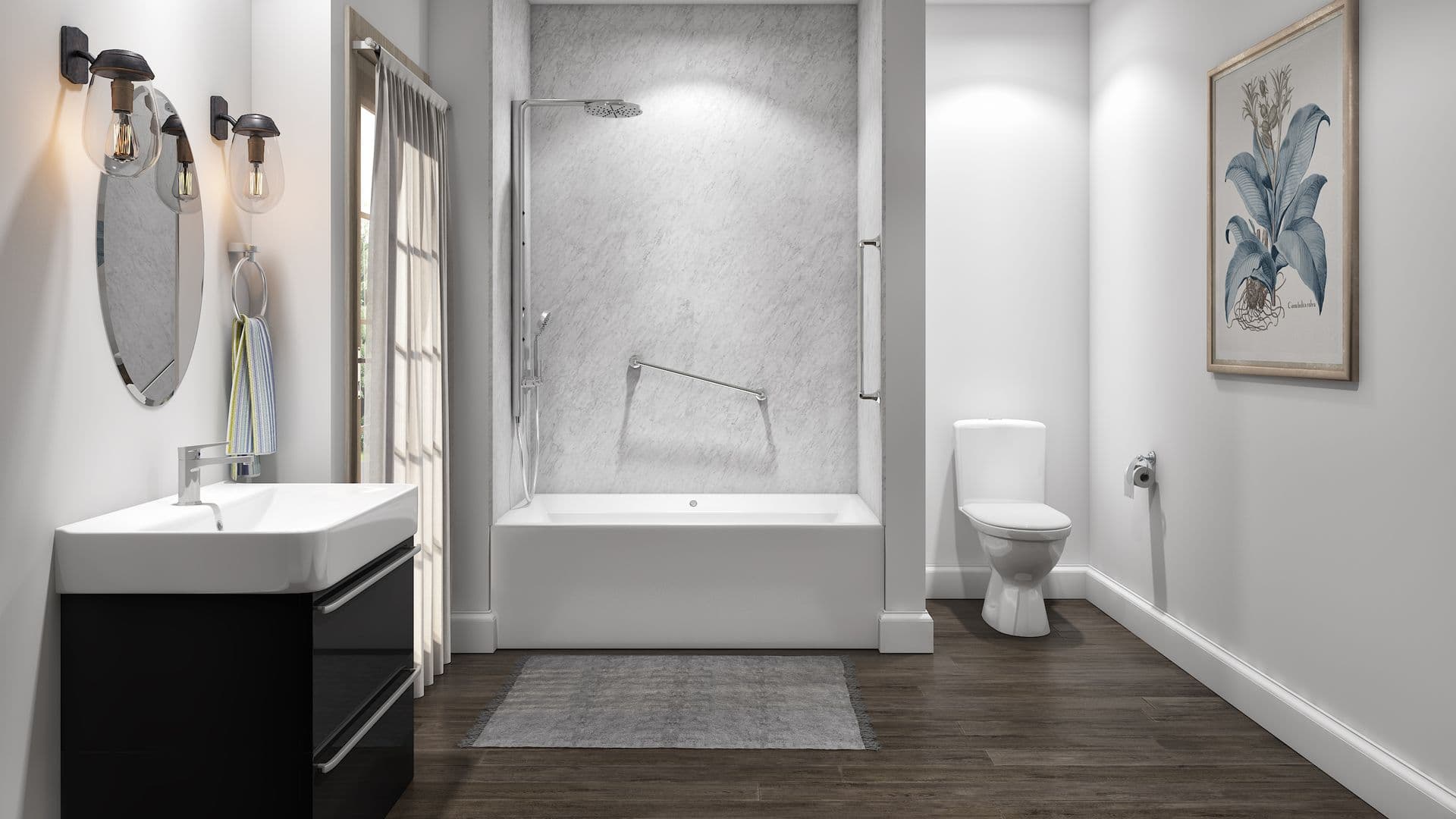Tub Surround in Frost